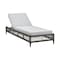Armen Living Felicia Outdoor Patio Adjustable Chaise Lounge Chair in Aluminum with Gray Rope and Cushions 840254333161 - alternate 1